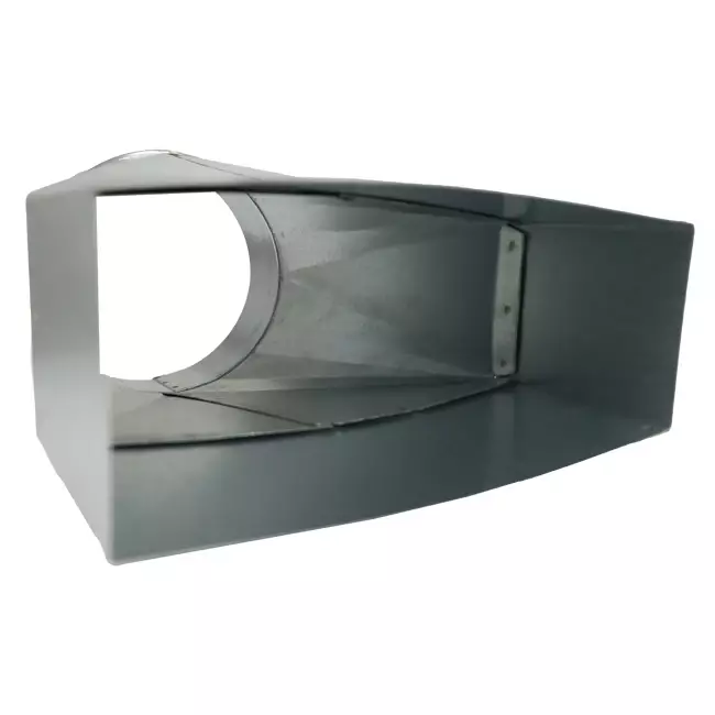 Verloopstuk 170x80 mm naar diameter 125 mm tbv instortkanaal