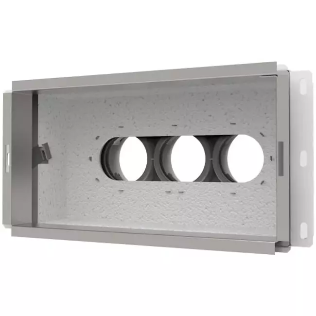 Vent-Axia Uniflexplus muurcollector achteraansluiting Geïsoleerd 3 x Ø69mm voor instortkanaal 300 x 150mm