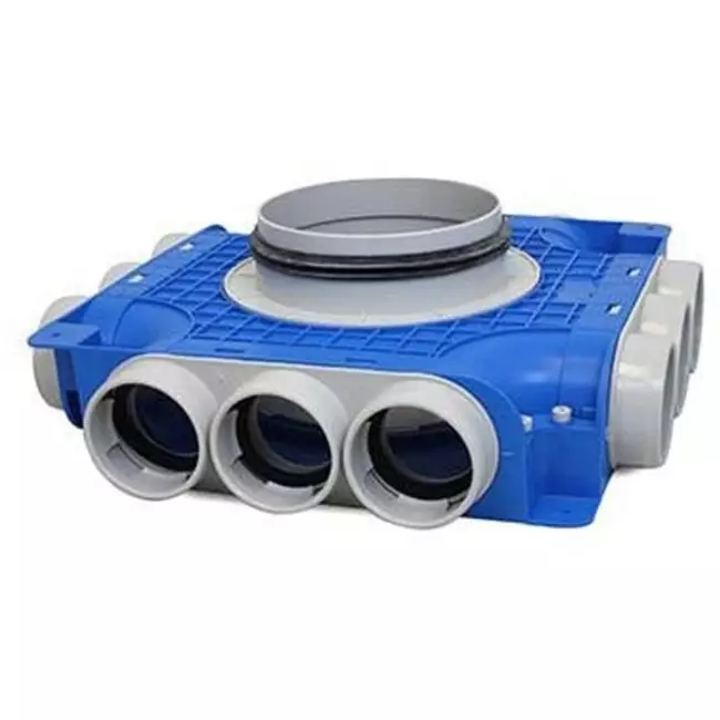 Vent-Axia Uniflexplus samengestelde verdeler 12 x Ø69mm zijaansluiting met tuit Ø160mm