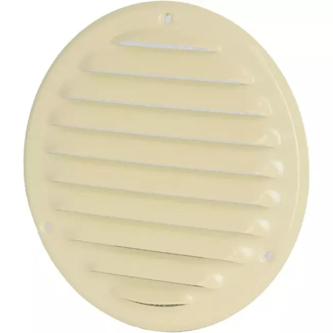 Metalen ventilatierooster rond 100 mm beige - MR100Y - RAL1015