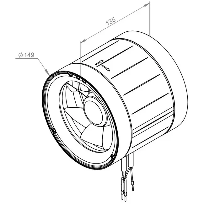 Buisventilator 150mm mixed-flow ETAMASTER - EM 150 EC 02