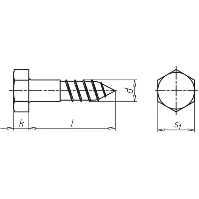 Houtdr.bout 8x50mm geg. (200)