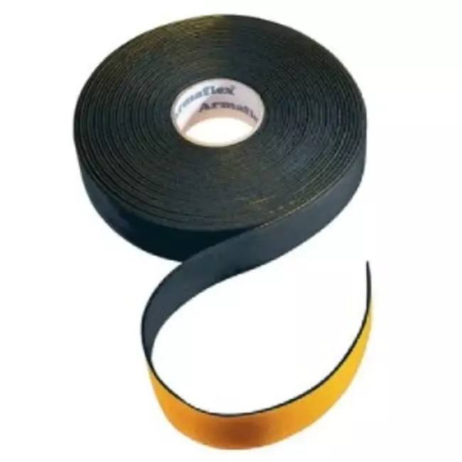 Isolatietape neutraal 50mm - zwart (rol 15m)