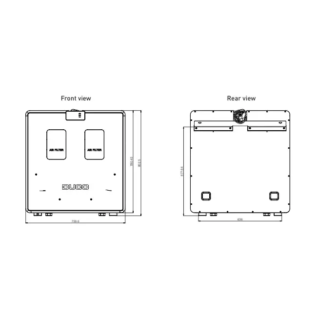Duco WTW unit DucoBox Energy Comfort Plus D550
