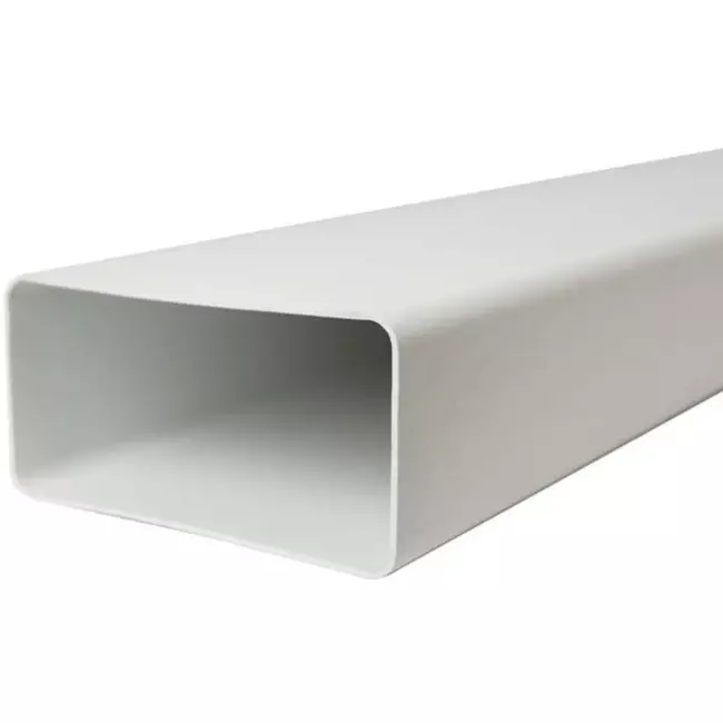 Rechthoekig kunststof ventilatiekanaal 110x55 lengte= 1 meter - K-1