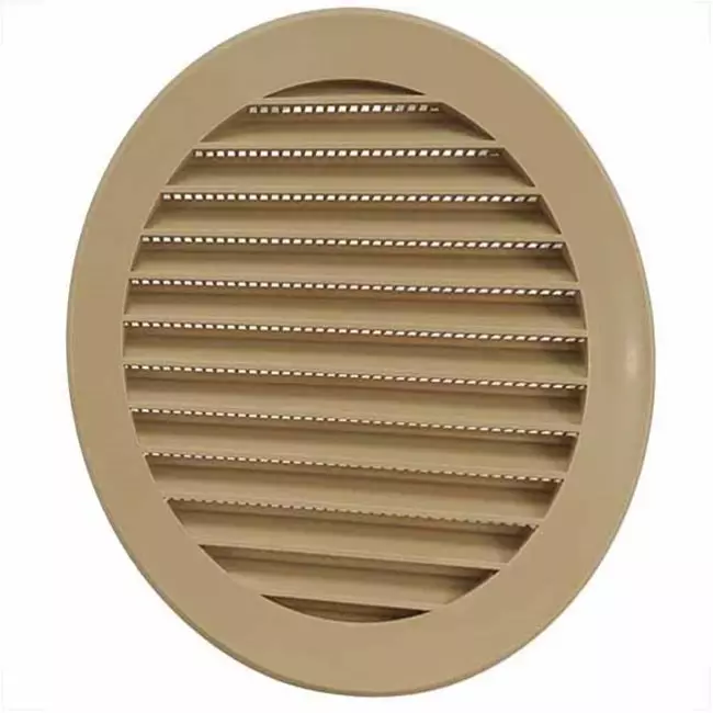 Schoepenrooster diameter 125 mm beige - VR125Y