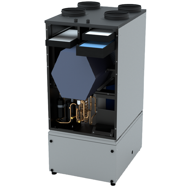 Maxivent by Econox HP HRU 300 – WTW-unit met geïntegreerde warmtepomp