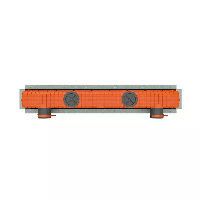 Ergovent instucbaar frameloos lijnrooster 1000 mm met aansluitdiameter 75 mm - profiel