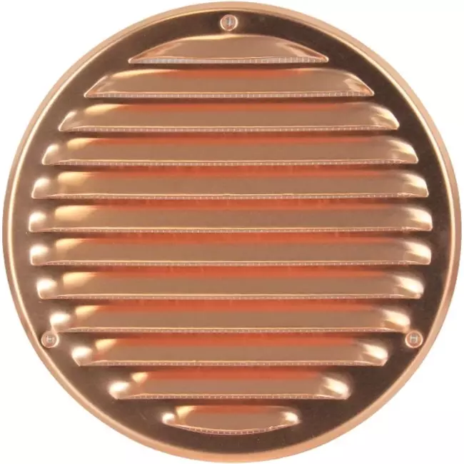 Metalen ventilatierooster rond Ø160 mm koper - MR160Cu