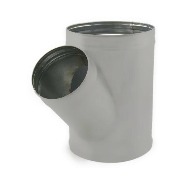 Spiro t-stuk 100 mm diameter 80 mm (45 graden) (sendz. verz.) RAL7035