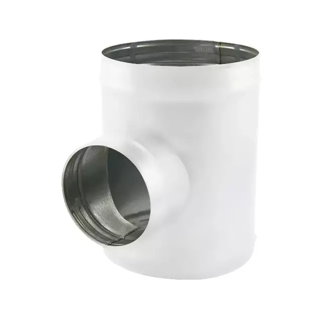 Spiro t-stuk diameter 80 mm - 80 mm (90 graden) (sendz. verz.) RAL9010