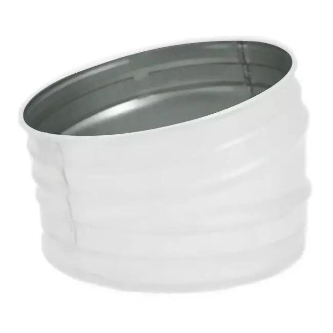 Coude rond spiralé 15° Ø 100 mm  - sur mesure RAL9010