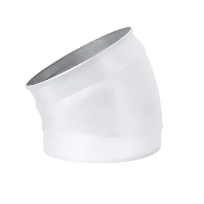 Coude spiralé rond 30° Ø 80 mm pour conduit rigide galvanisé - sur mesure RAL9010