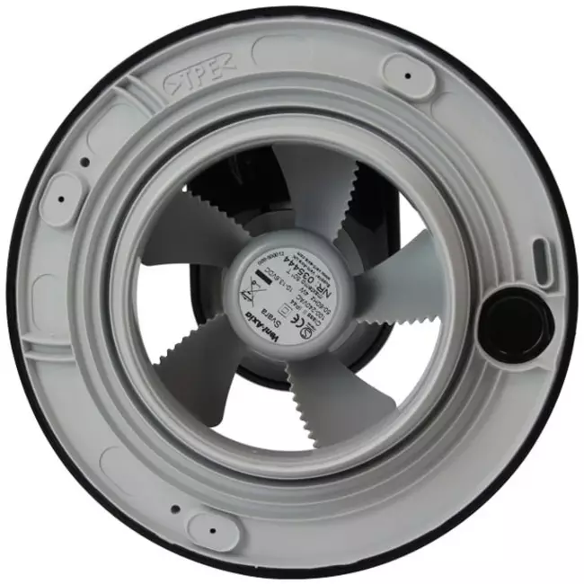 Badkamer ventilator Svara met timer, vocht- en lichtsensor 100-125mm (app-gestuurd) ZWART