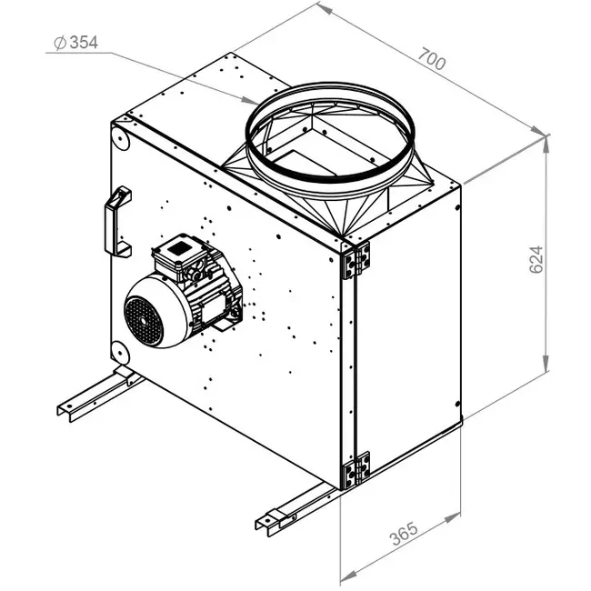 Ventilateur de caisson gaz de combustion F400 - MPS 315 D4 F4 30