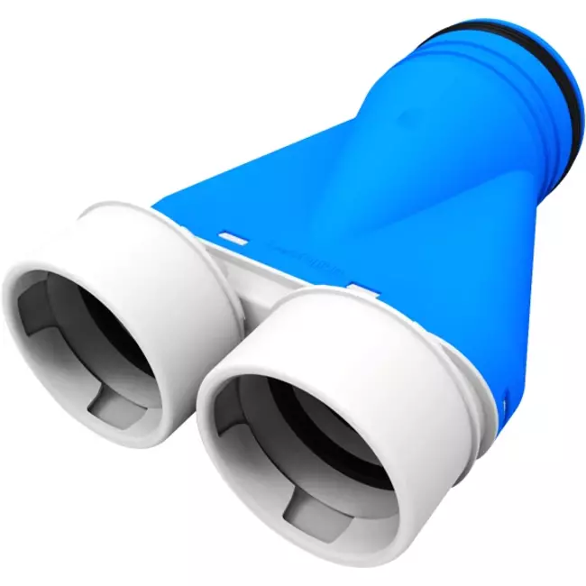 Collecteur de valve de ventilation Vent-Axia Uniflexplus 2x Ø90 mm avec embout Ø125 mm