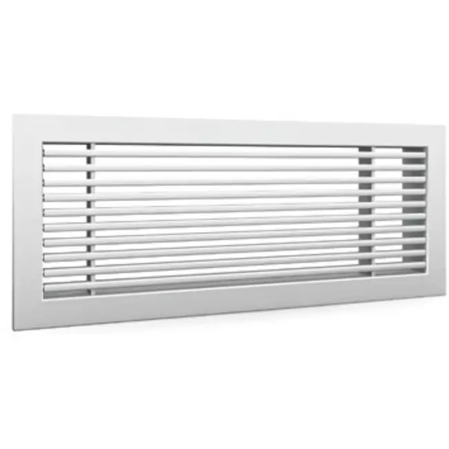 Grille à barres pour fixation murale avec clips - 1200x200 mm