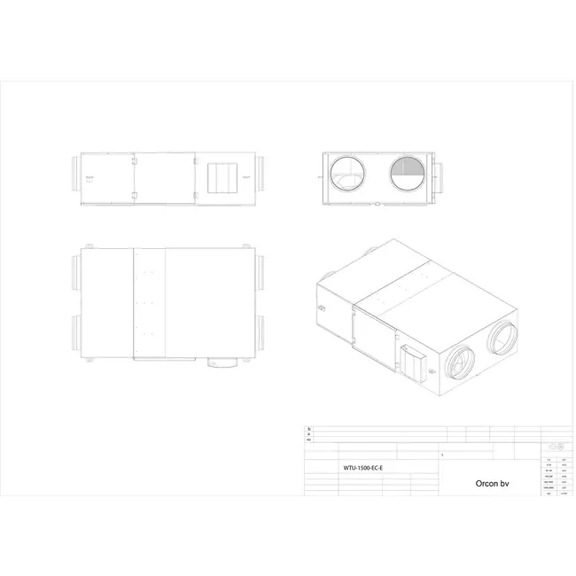 Orcon WTU 1500 EC-E  - 1500m³/h