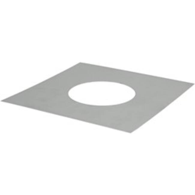 Afdekplaat diameter  100 mm vierkant I304 (D0,6)