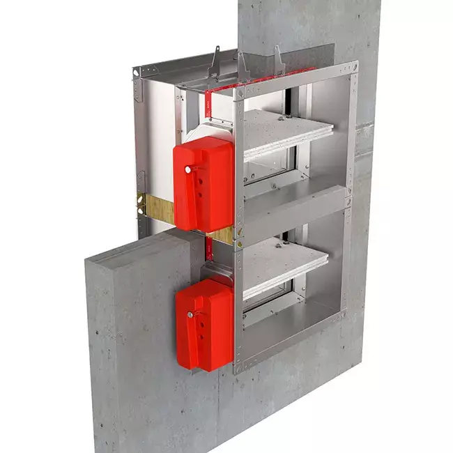 Brandklep rechthoekig eindeloopcontact - E-FD40 1400x800 R S