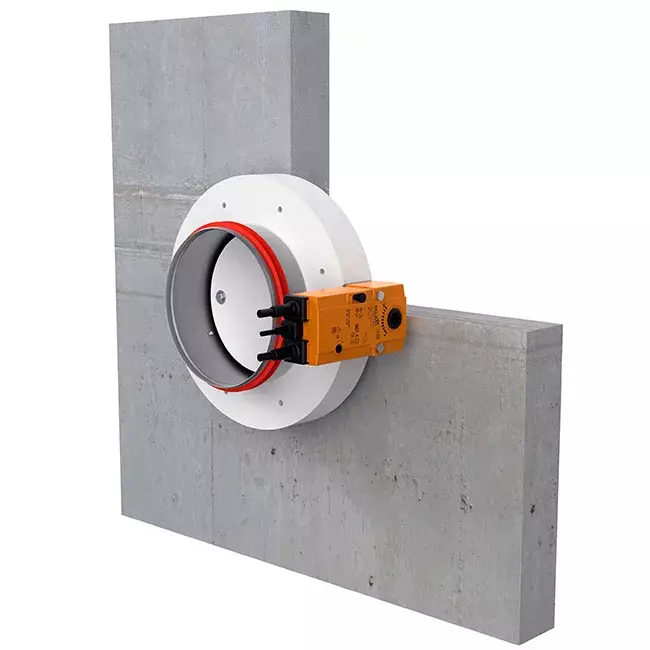 Brandklep rond compact 100 mm servomotor 230V - E-FDC DD M230 D100