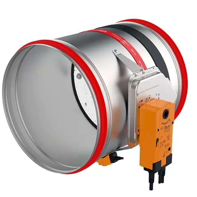 Brandklep rond 100 mm servomotor 24V - E-FDC25 D100 M24 S