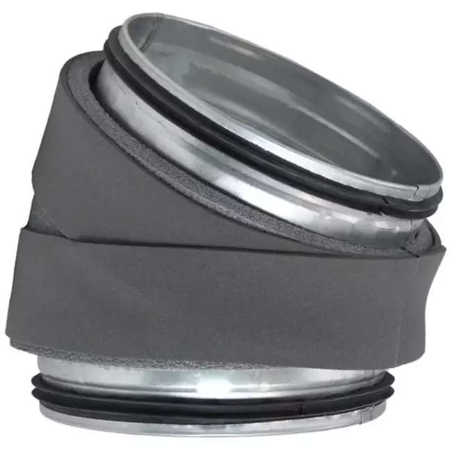 Thermoduct 13mm bocht diameter 450 mm 30 graden geisoleerd