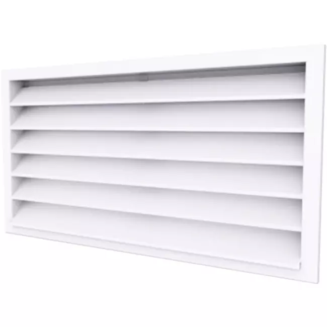 Buitenmuurrooster gegalvaniseerd staal 1600x500 - RAL 9016