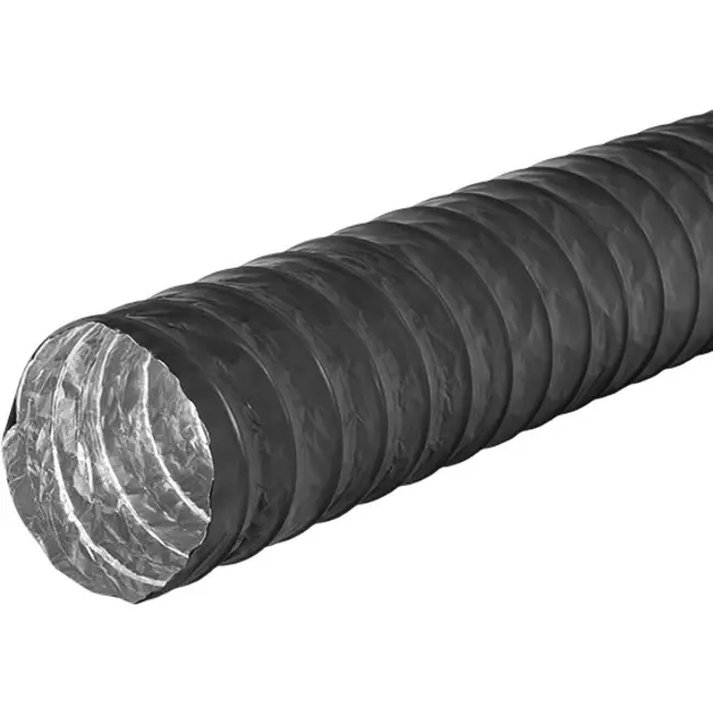 Combidec ventilatieslang aluminium met polyester buitenlaag ZWART Ø 200 mm (10 meter)