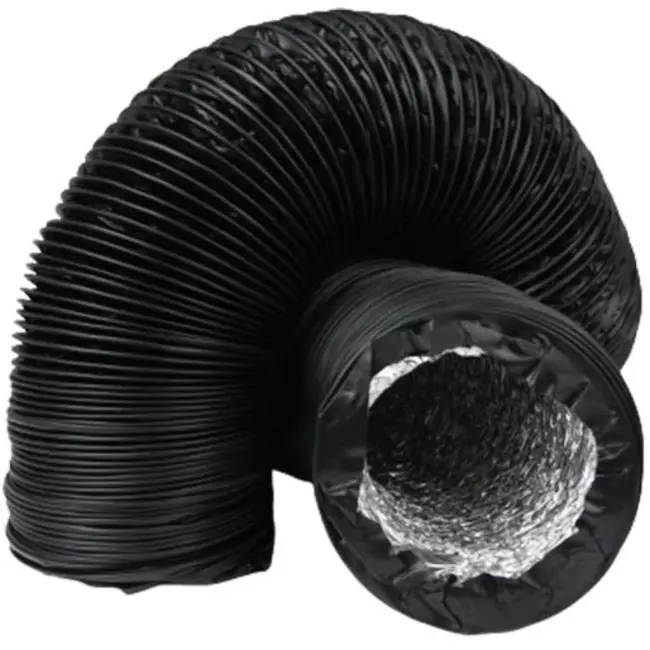 Combidec ventilatieslang aluminium met polyester buitenlaag ZWART Ø 200 mm (10 meter)