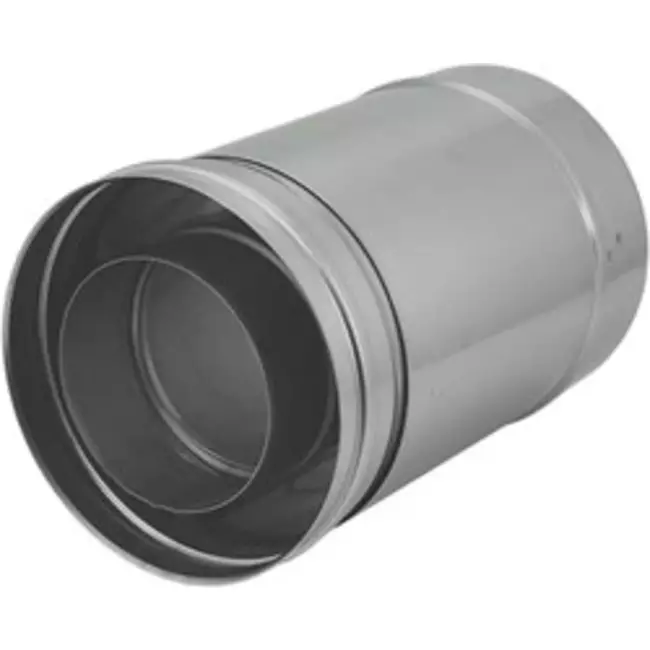 Raccord concentrique de 80 - 125 mm de diamètre I316/I304 (D0,5/D0,5) (avec caoutchouc d'étanchéité pour conduit interne)
