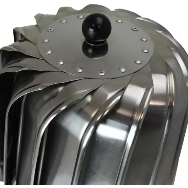 Windgedreven dakventilator Cowl Oblong 150 mm RVS inclusief plakplaat - 325m3/h