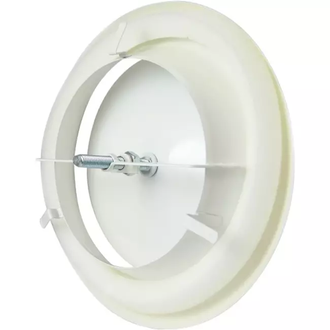 Ventilatie toevoer ventiel metaal Ø 200 RAL 9010 met klemveren - DVSC-P200