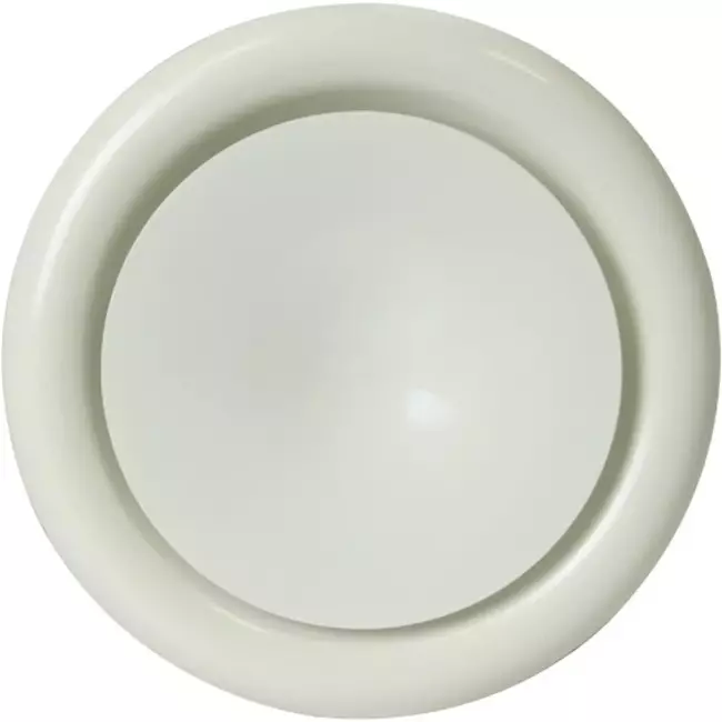 Ventilatie toevoer ventiel metaal Ø 200 RAL 9010 met klemveren - DVSC-P200