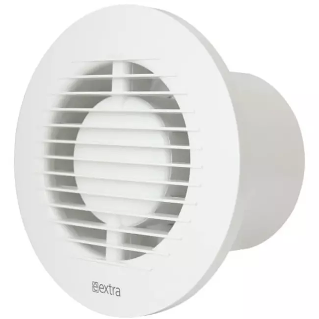 Badkamer ventilator rond Ø 100 mm wit - basis EA100
