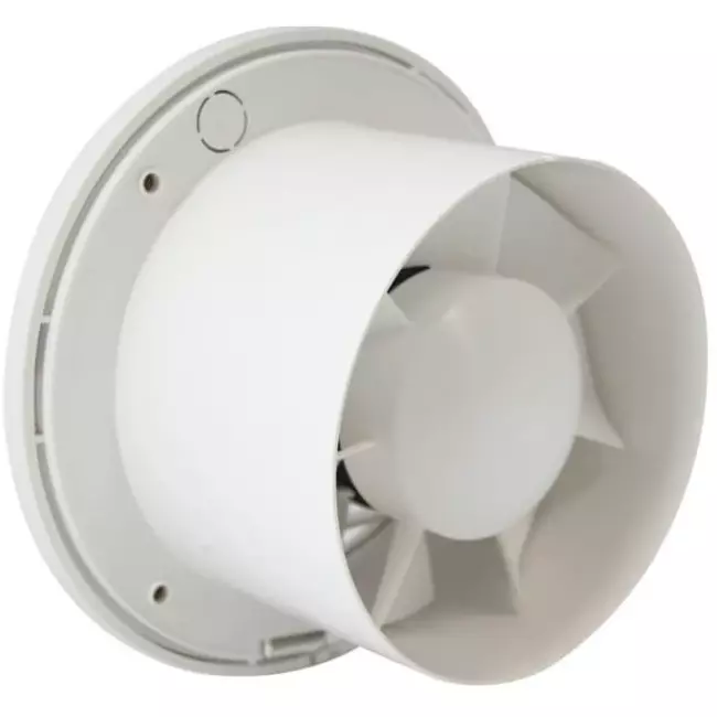 Badkamer ventilator rond Ø 125 mm wit - standaard EA125