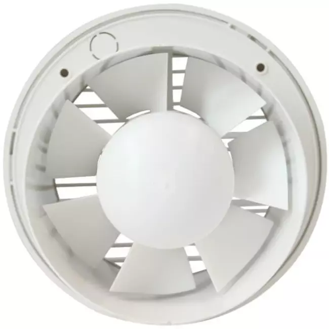 Badkamer ventilator rond Ø 125 mm wit - standaard EA125