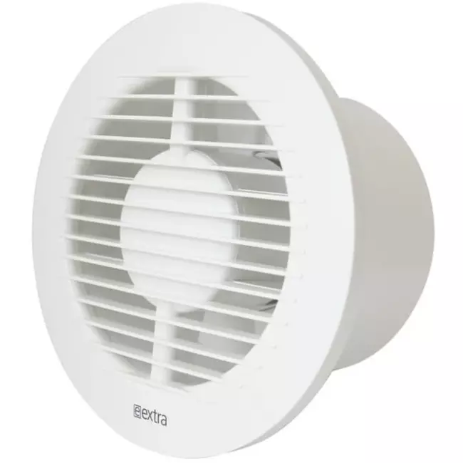 Badkamer ventilator rond Ø 125 mm wit - standaard EA125
