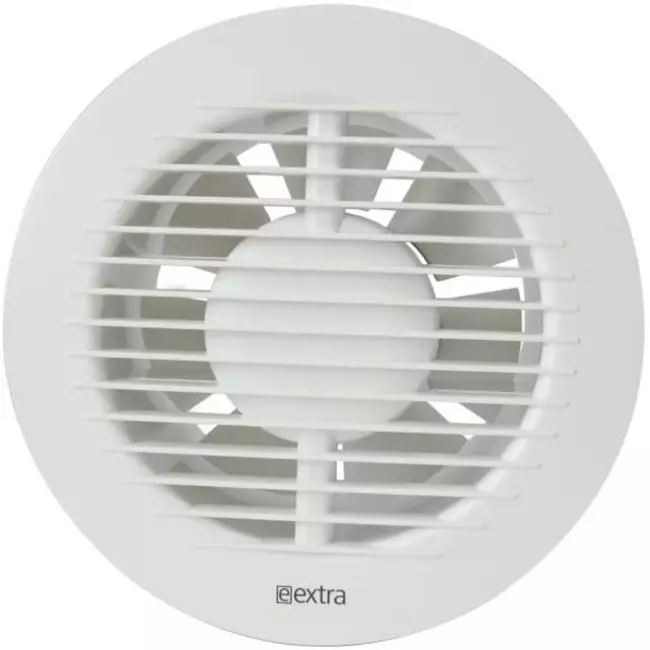 Badkamer ventilator rond Ø 125 mm wit - standaard EA125