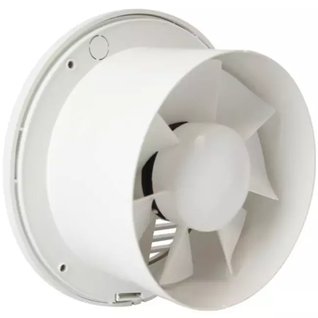 Badkamer ventilator rond Ø 150 mm wit - basis EA150