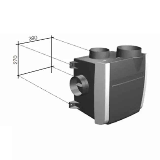 Vasco C400 Basic RF LE Pakket 400 m³/h + vochtsensor + RFT bediening + 4 ventielen