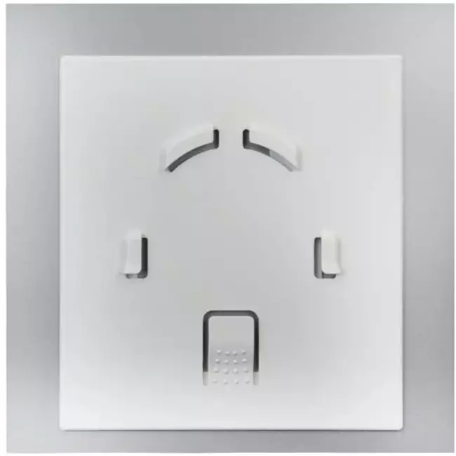 Badkamer ventilator Ø 100 mm met timer en inschakelvertraging - glazen front satijn zilver