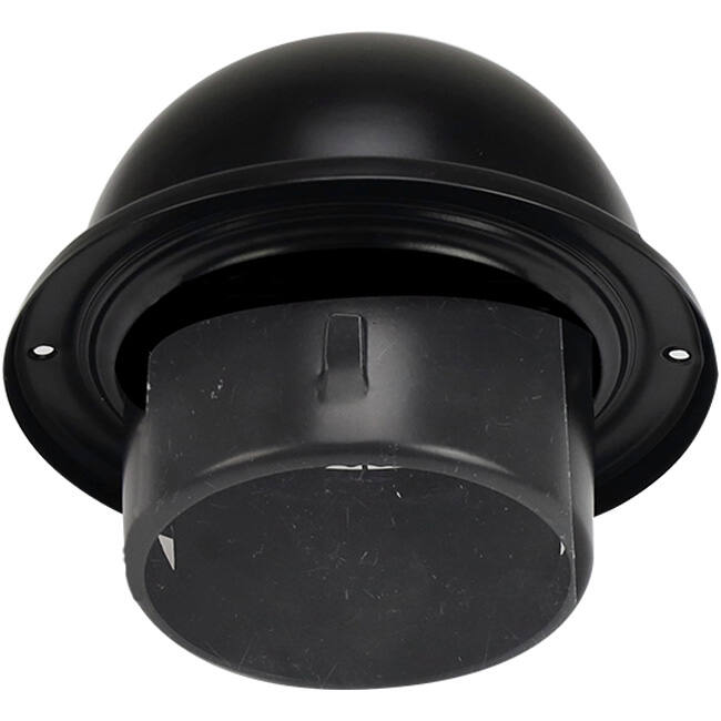 RVS bolrooster 100mm geveldoorvoer - EL-SS-B100 SS RAL9005