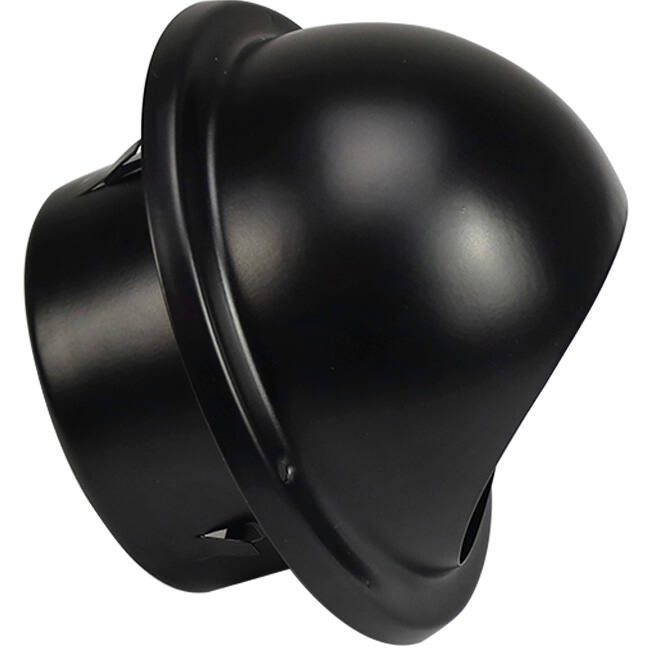 RVS bolrooster 100mm geveldoorvoer - EL-SS-B100 SS RAL9005