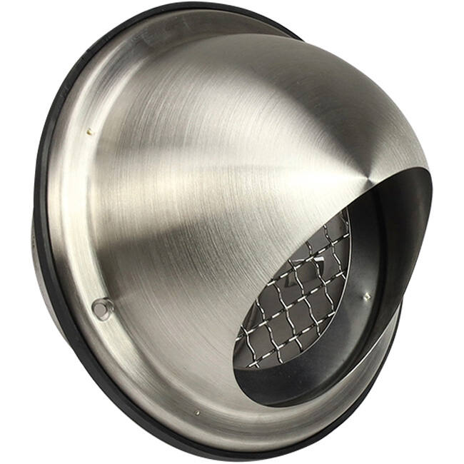 RVS bolrooster 125mm geveldoorvoer - EL-SS-B125 SS
