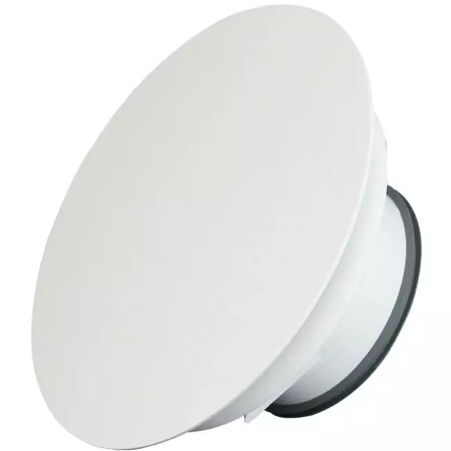 Imaginair RLV ventiel groot Ø 125 mm  - montageveren + ring - wit