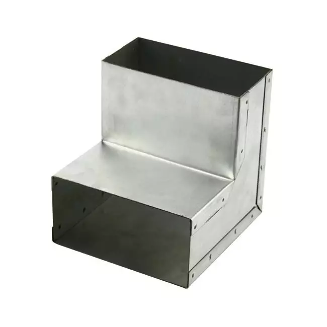 Bocht 90 graden 220x80 mm verticaal tbv instortkanaal