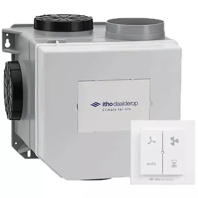 Itho Daalderop CVE-S ECO SP 325 m³/h + vochtsensor + RFT-N Auto bediening - perilex stekker