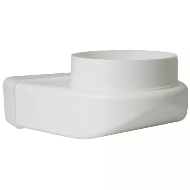 Rechthoekige kunststof verticale 90° bocht Ø150mm - 220x90mm KLD29-150