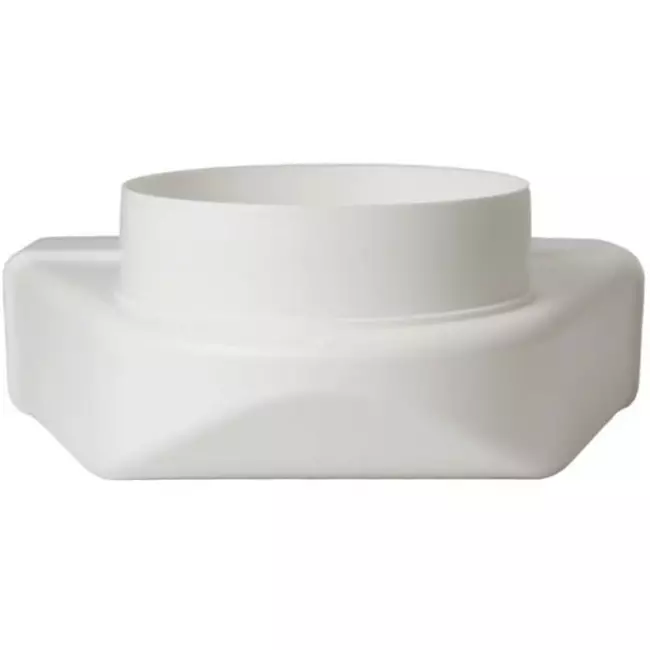 Rechthoekige kunststof verticale 90° bocht Ø150mm - 220x90mm KLD29-150